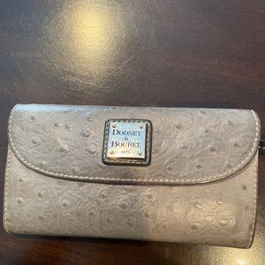 Dooney and Bourke Ostrich leather gray wallet